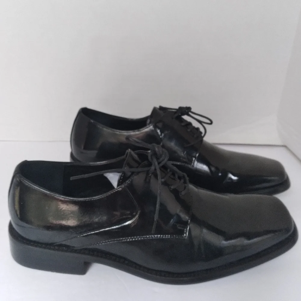Classic Black Patent Leather Oxford Dress‎ Shoes Formal Business Lace-up Derby
